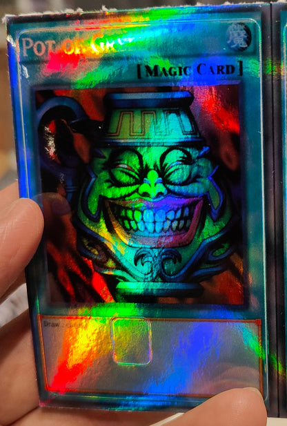 YuGiOh - Pot of Greed Holographic Credit Card Sticker (Please Read Description)