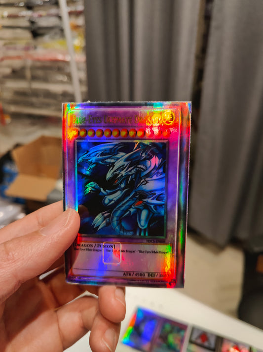 YuGiOh - Blue Eyes Ultimate Dragon Holographic Credit Card Sticker (Please Read Description)