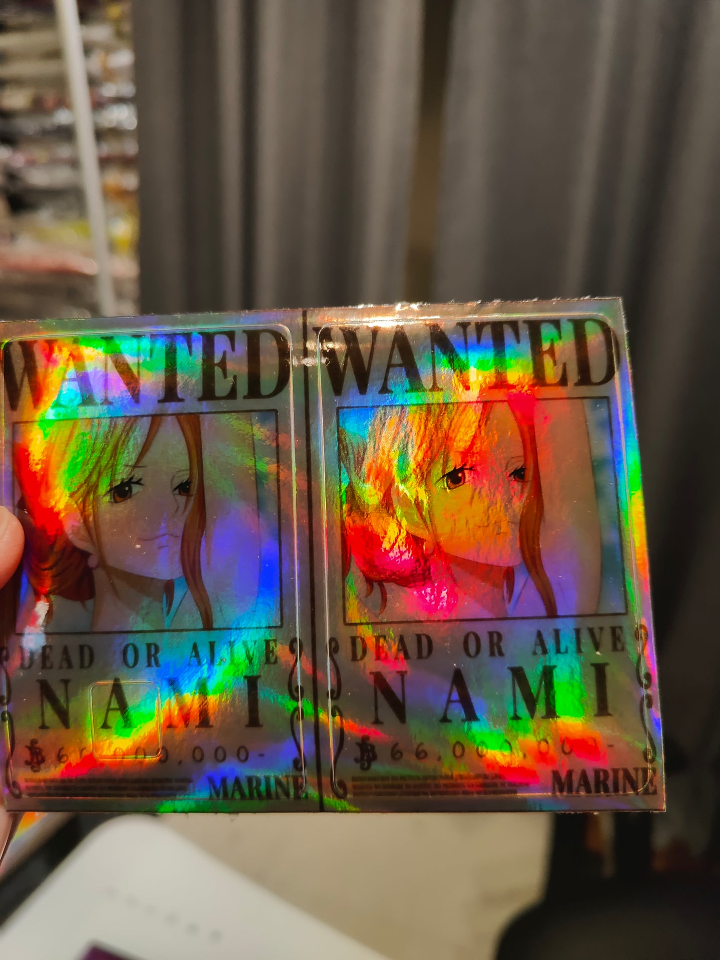 One Piece - Nami Wanted Poster Holographic Credit Card Sticker (Please Read Description)