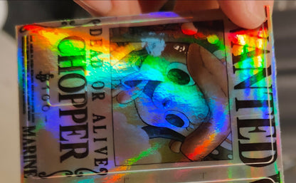One Piece - Chopper Wanted Poster Holographic Credit Card Sticker (Please Read Description)