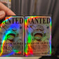 One Piece - Nika Luffy Wanted Poster Holographic Credit Card Sticker (Please Read Description)