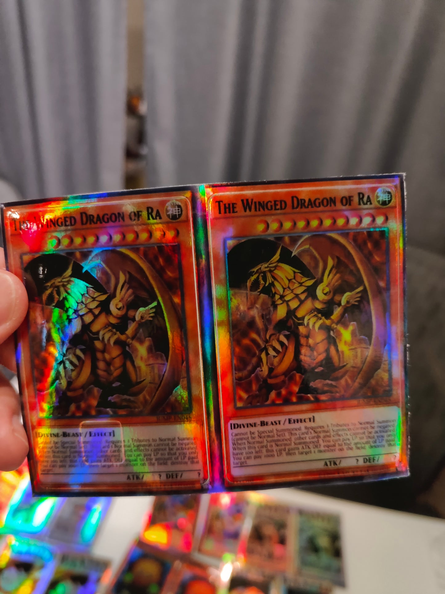 YuGiOh - Winged Dragon of Ra Holographic Credit Card Sticker (Please Read Description)