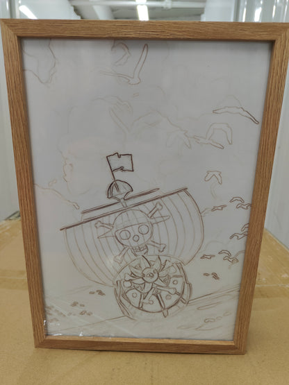 One Piece - Thousand Sunny Light Up Frame Art Portrait