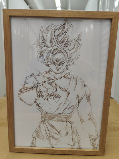 Dragon Ball - Goku Black Style 1 Light Up Frame Art Portrait