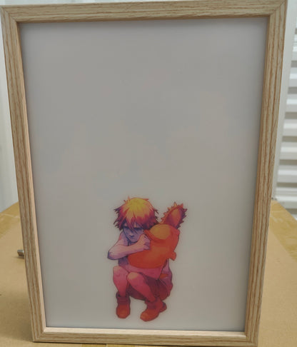 Chainsaw Man - Denji Light Up Frame Art Portrait