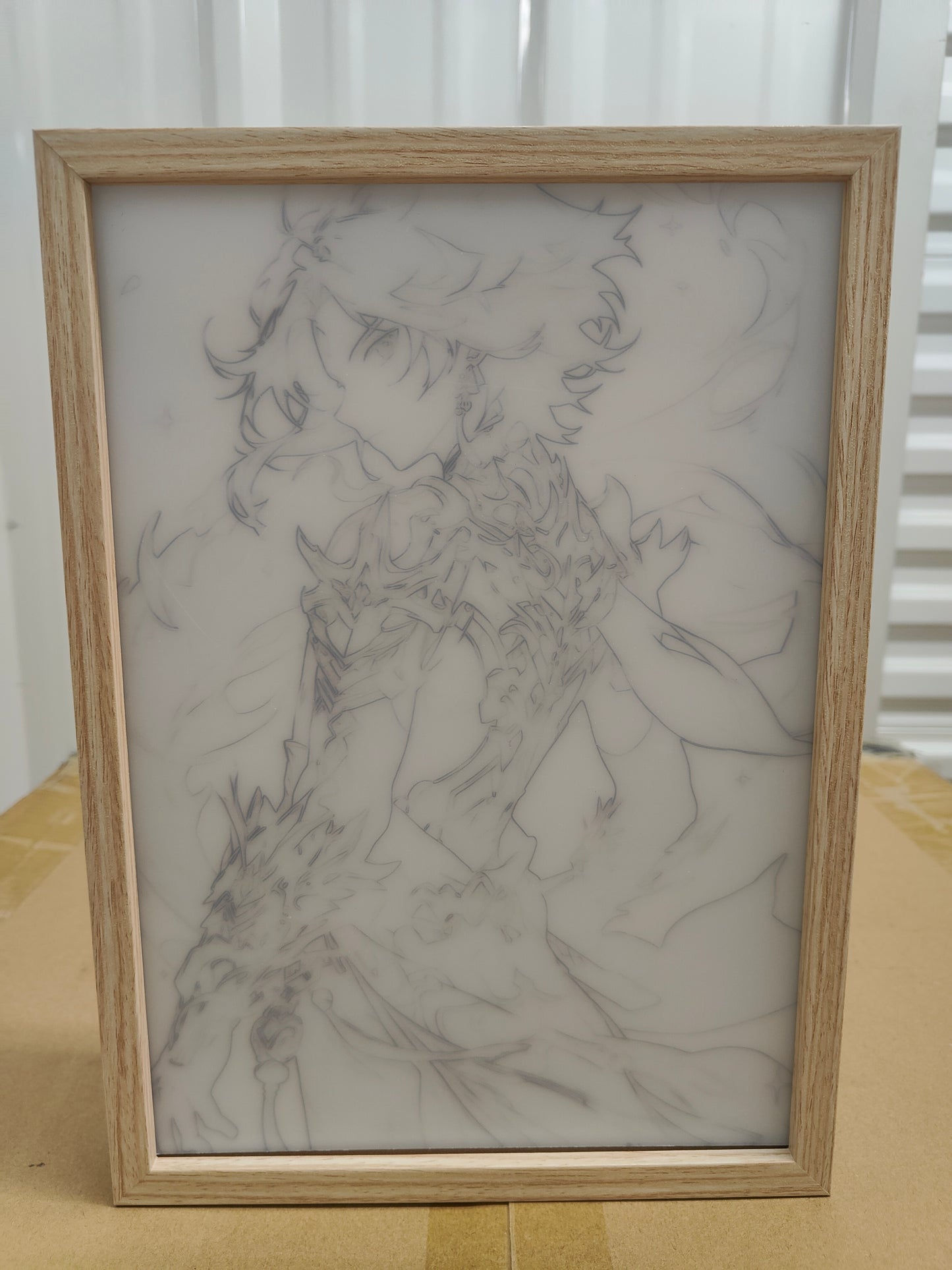 Genshin Impact - Xiao Light Up Frame Art Portrait