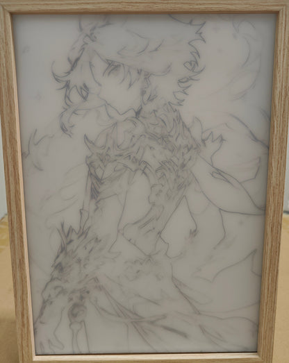 Genshin Impact - Xiao Light Up Frame Art Portrait