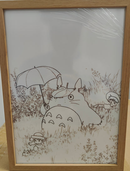 Studio Ghibli - Totoro Style 1 Light Up Frame Art Portrait