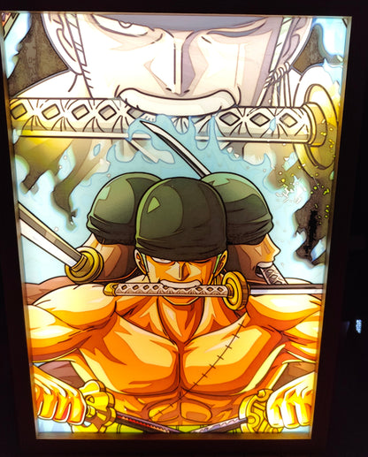 One Piece - Zoro Style 2 Light Up Frame Art Portrait