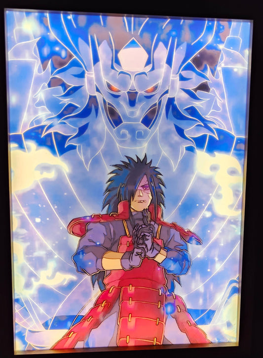 Naruto Shippuden - Madara Style 1 Light Up Frame Art Portrait