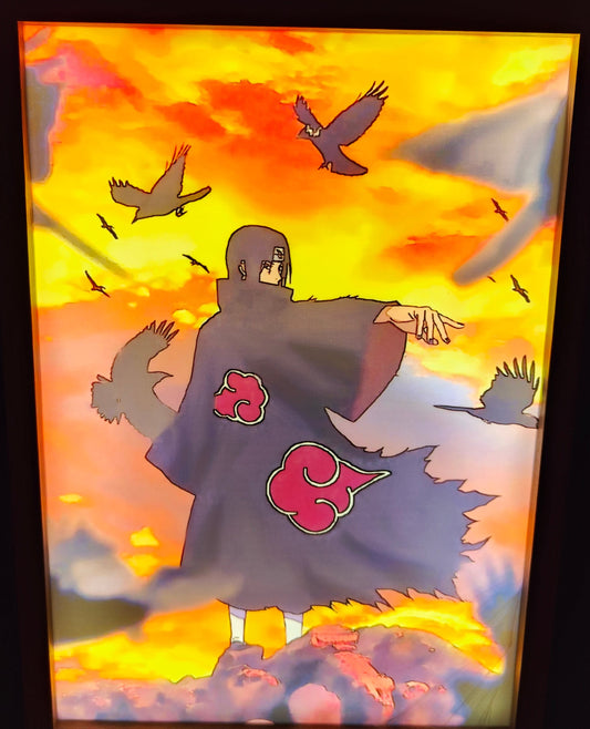 Naruto Shippuden - Itachi Style 1 Light Up Frame Art Portrait