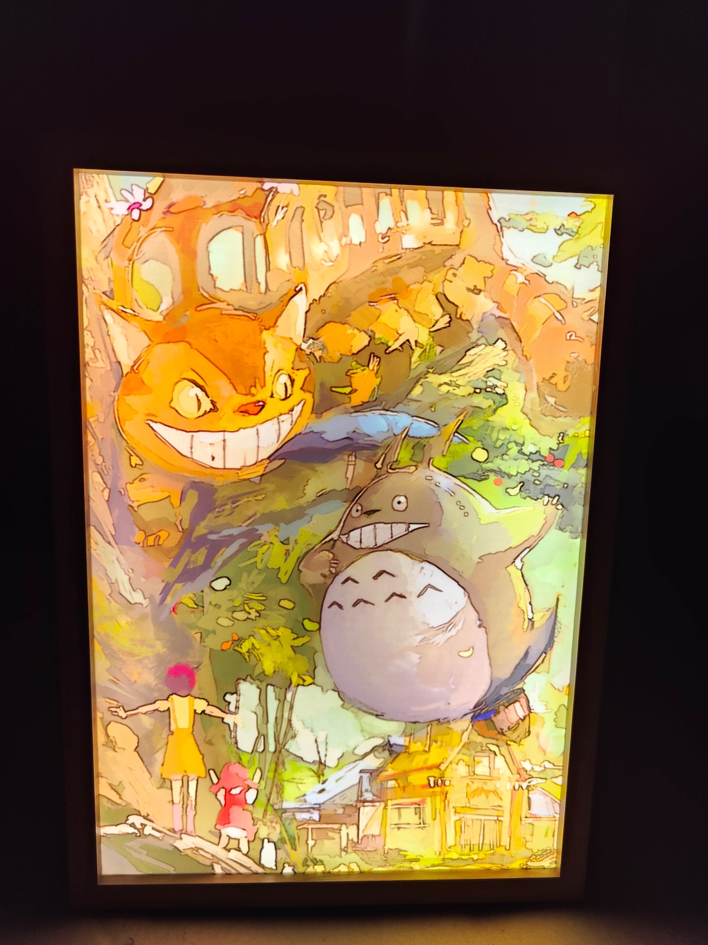 Studio Ghibli - Totoro Style 2 Light Up Frame Art Portrait