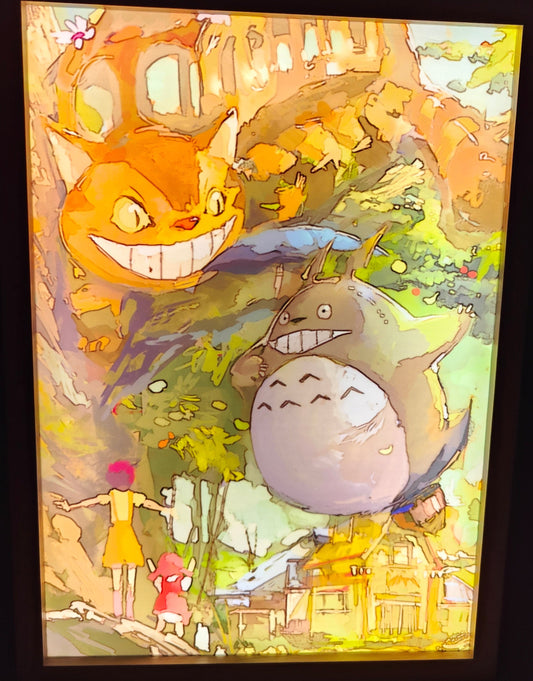 Studio Ghibli - Totoro Style 2 Light Up Frame Art Portrait