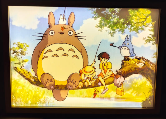 Studio Ghibli - Totoro Style 3 Light Up Frame Art Portrait