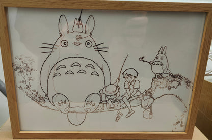Studio Ghibli - Totoro Style 3 Light Up Frame Art Portrait