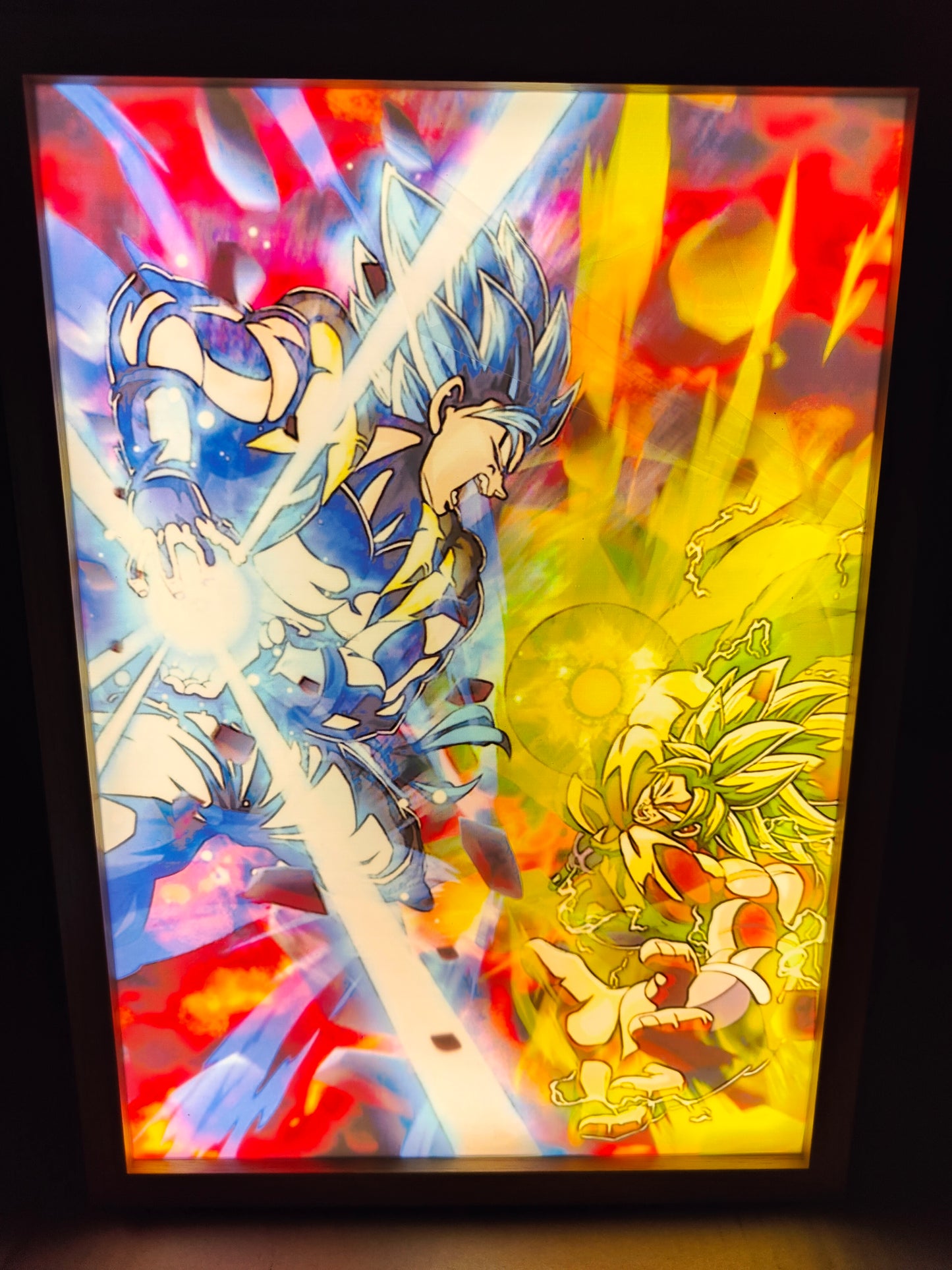 Dragon Ball (DBS) - Gogetta vs Broly Light Up Frame Art Portrait