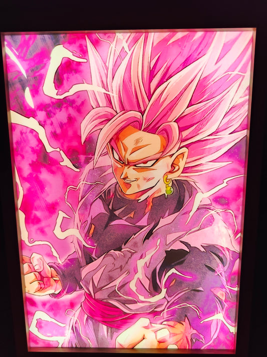 Dragon Ball (DBS) - Goku Black Style 2 Light Up Frame Art Portrait