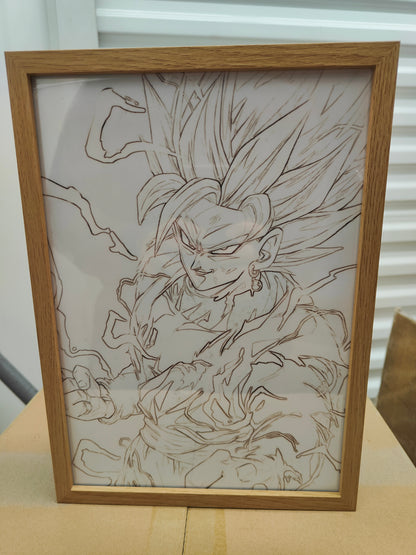 Dragon Ball - Goku Black Style 2 Light Up Frame Art Portrait