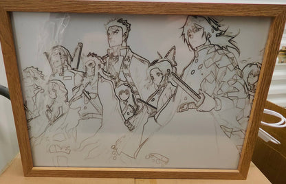 Demon Slayer - Hashiras Style A Light Up Frame Art Portrait
