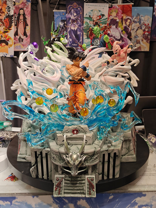 [IN STORE] Dragon Ball - Mirror Image Studio - Son Goku With Cell, Piccolo, Frieza & Buu Resin Statue (Please Read Description)