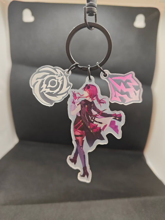 Honkai Star Rail - Kafka Acrylic 3 Piece Keychain