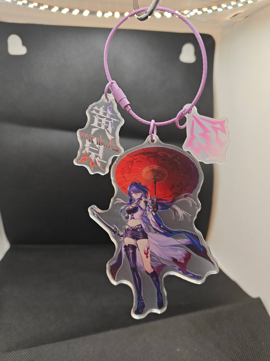 Honkai Star Rail - Acheron Acrylic 3 Piece Keychain