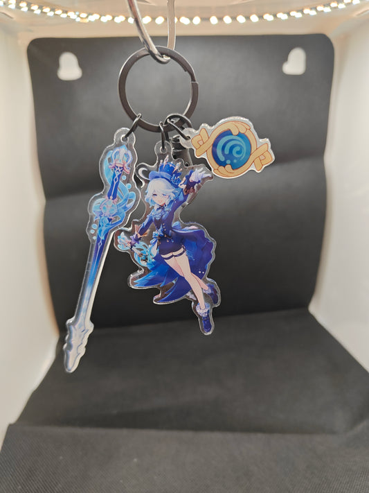 Genshin Impact - Furina Acrylic 3 Piece Keychain