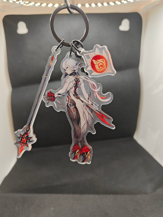 Genshin Impact - Arlecchino Acrylic 3 Piece Keychain