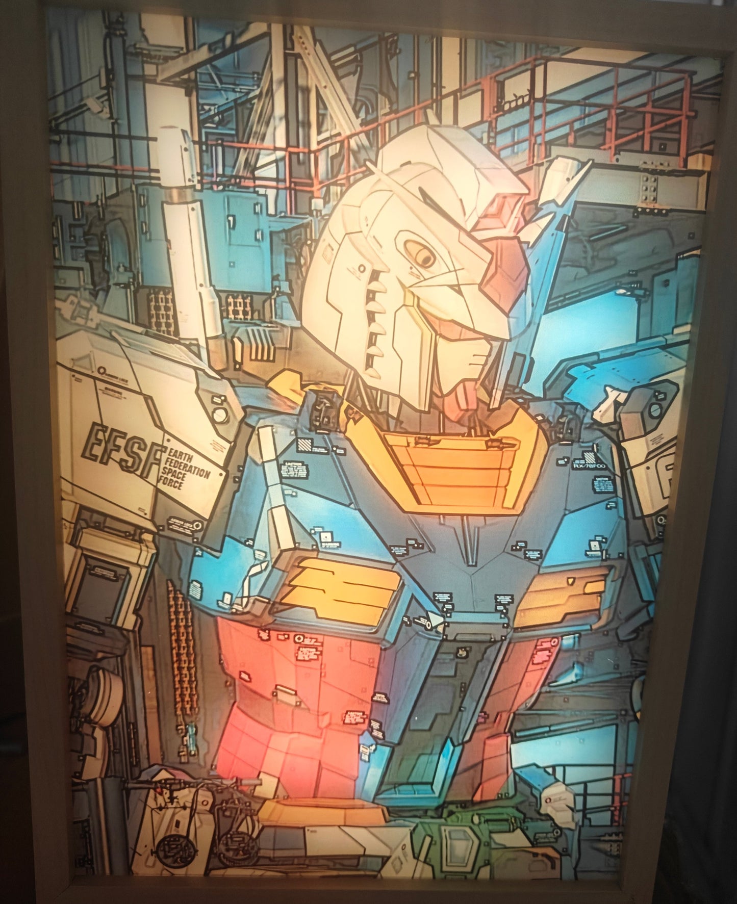 Gundam -  Gundam Style A Light Up Frame Art Portrait