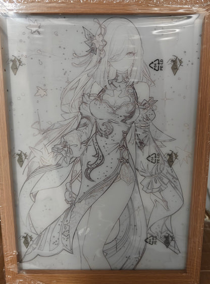 Genshin Impact - Shenhe Style A Light Up Frame Art Portrait