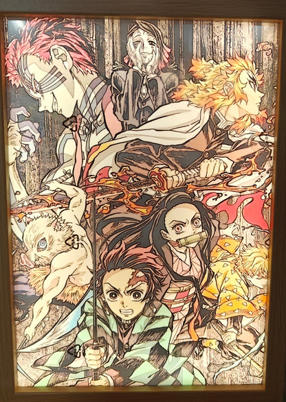 Demon Slayer - Cast Style 1 Light Up Frame Art Portrait
