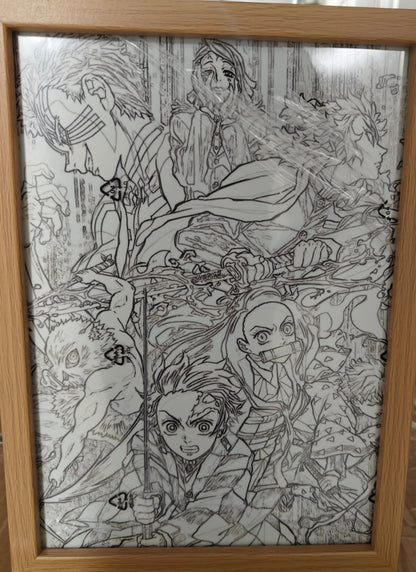 Demon Slayer - Cast Style 1 Light Up Frame Art Portrait
