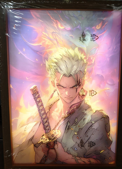 One Piece - Zoro Style 3 Light Up Frame Art Portrait