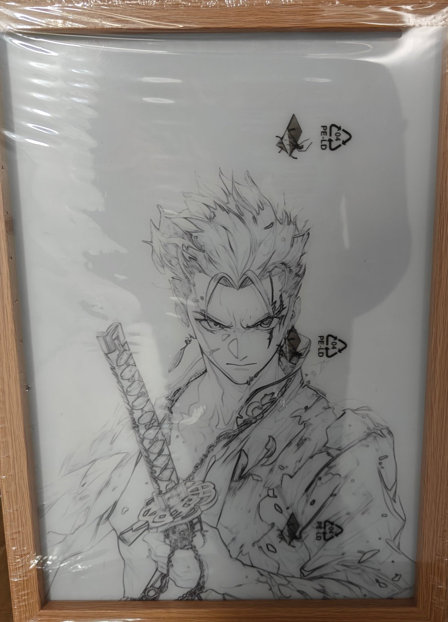 One Piece - Zoro Style 3 Light Up Frame Art Portrait