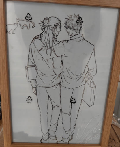 Jujutsu Kaisen - Gojo and Geto Style A Light Up Frame Art Portrait