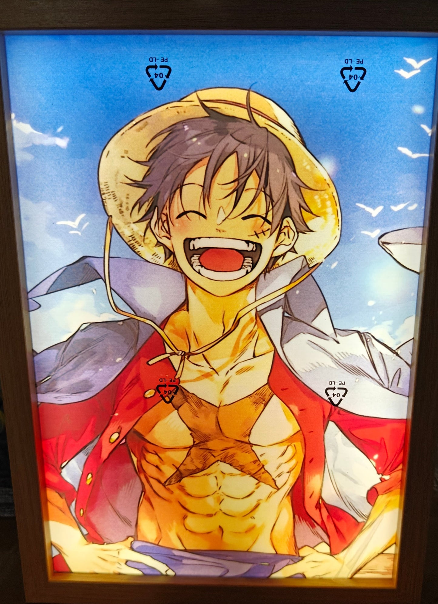 One Piece -  Luffy Style A Light Up Frame Art Portrait