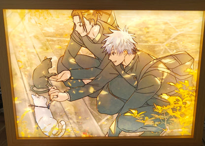 Jujutsu Kaisen - Gojo and Geto Style B Light Up Frame Art Portrait