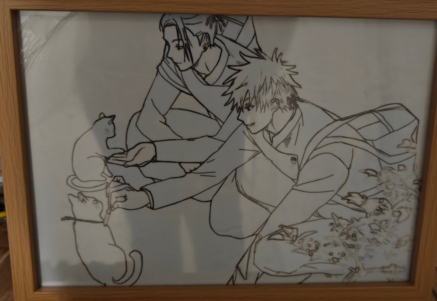 Jujutsu Kaisen -  Gojo and Geto Style B Light Up Frame Art Portrait