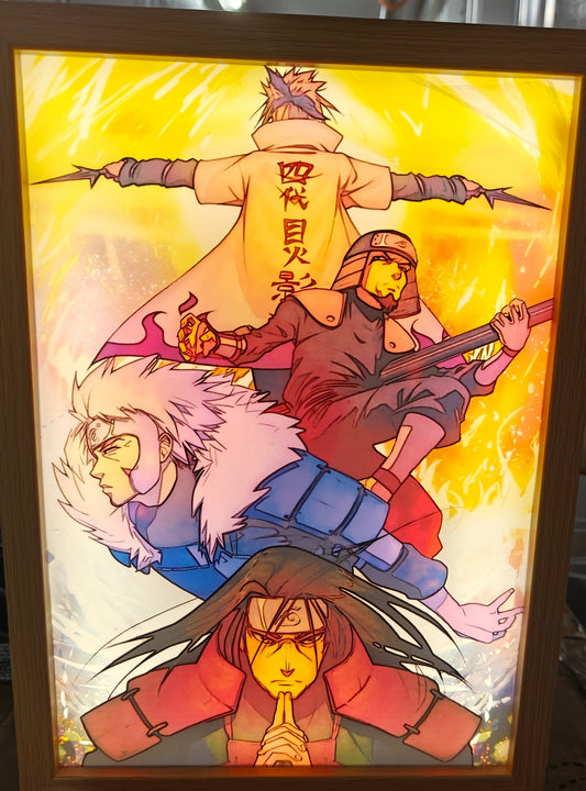 Naruto Shippuden -  Hokages Light Up Frame Art Portrait