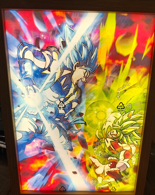 Dragon Ball -  Gogeta vs Broly Light Up Frame Art Portrait