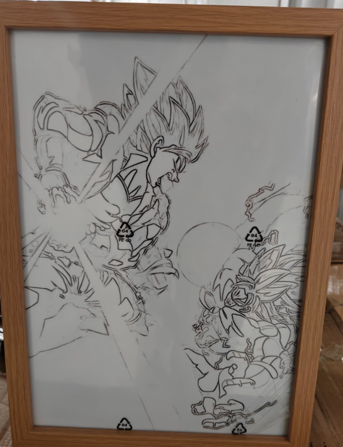 Dragon Ball -  Gogeta vs Broly Light Up Frame Art Portrait