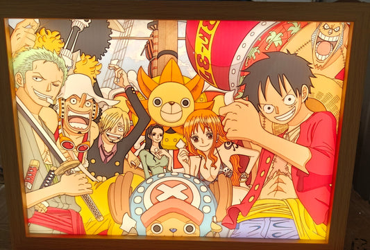 One Piece -  Cast Style B Light Up Frame Art Portrait