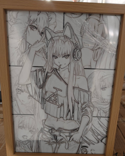 Darling In The Franxx -  Zero Two Style B Light Up Frame Art Portrait
