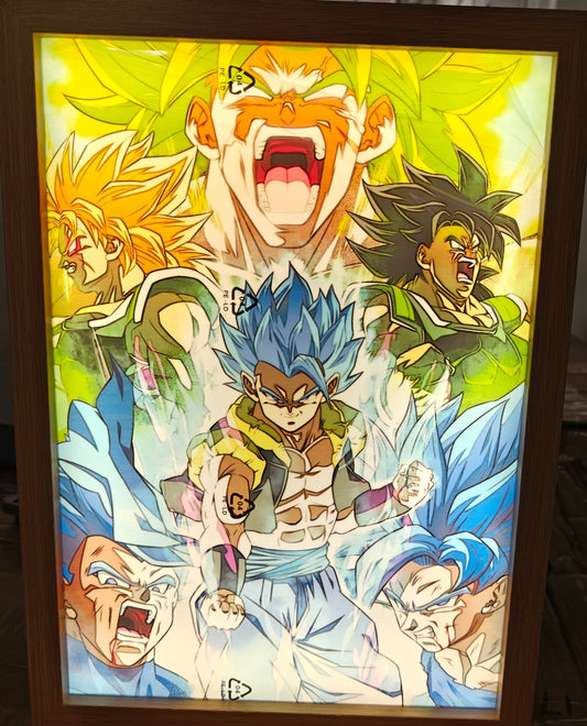 Dragon Ball -  Broly Movie Poster Light Up Frame Art Portrait