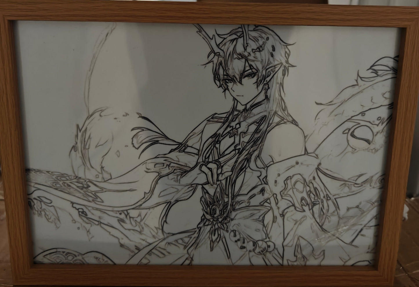 Honkai Star Rail HSR - Imbibitor Lunae Style A Light Up Frame Art Portrait