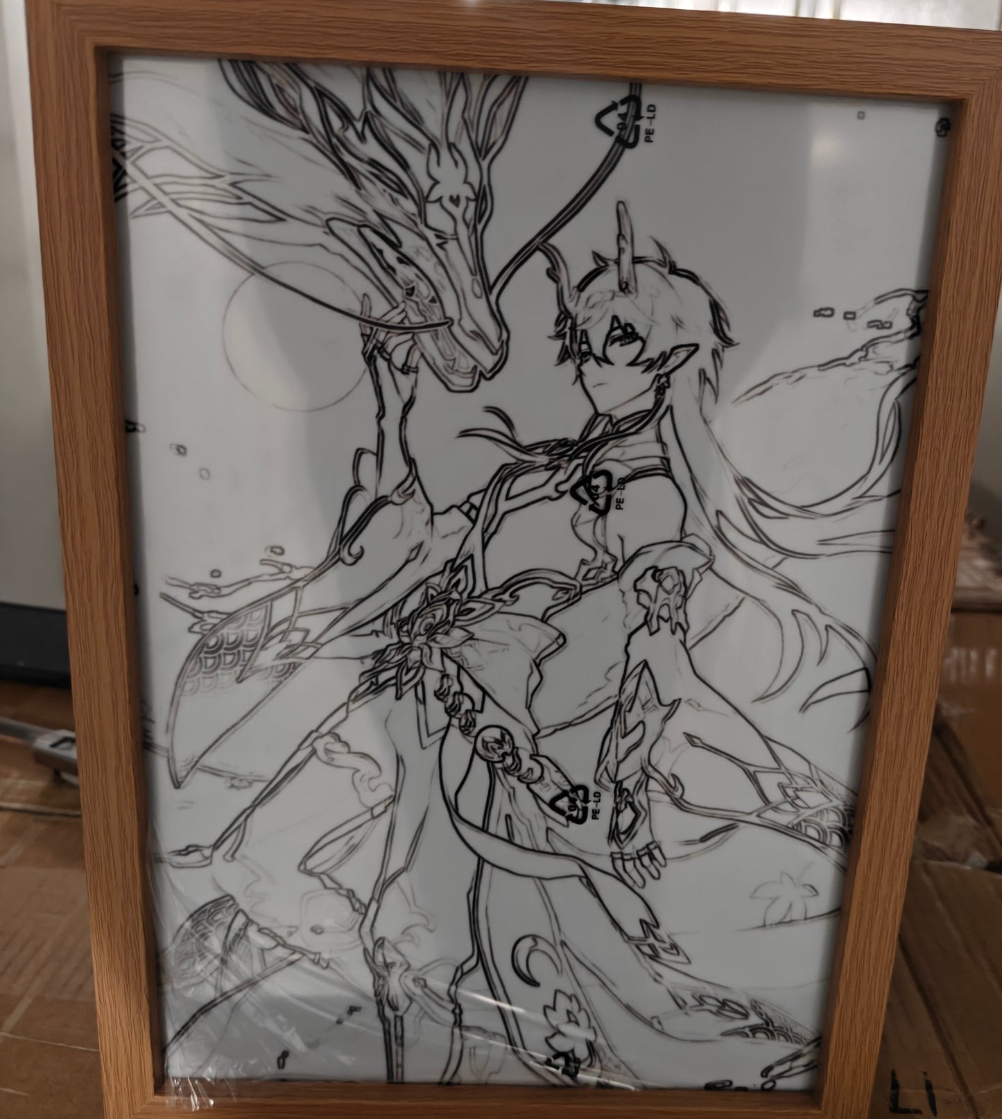 Honkai Star Rail HSR - Imbibitor Lunae Style B Light Up Frame Art Portrait