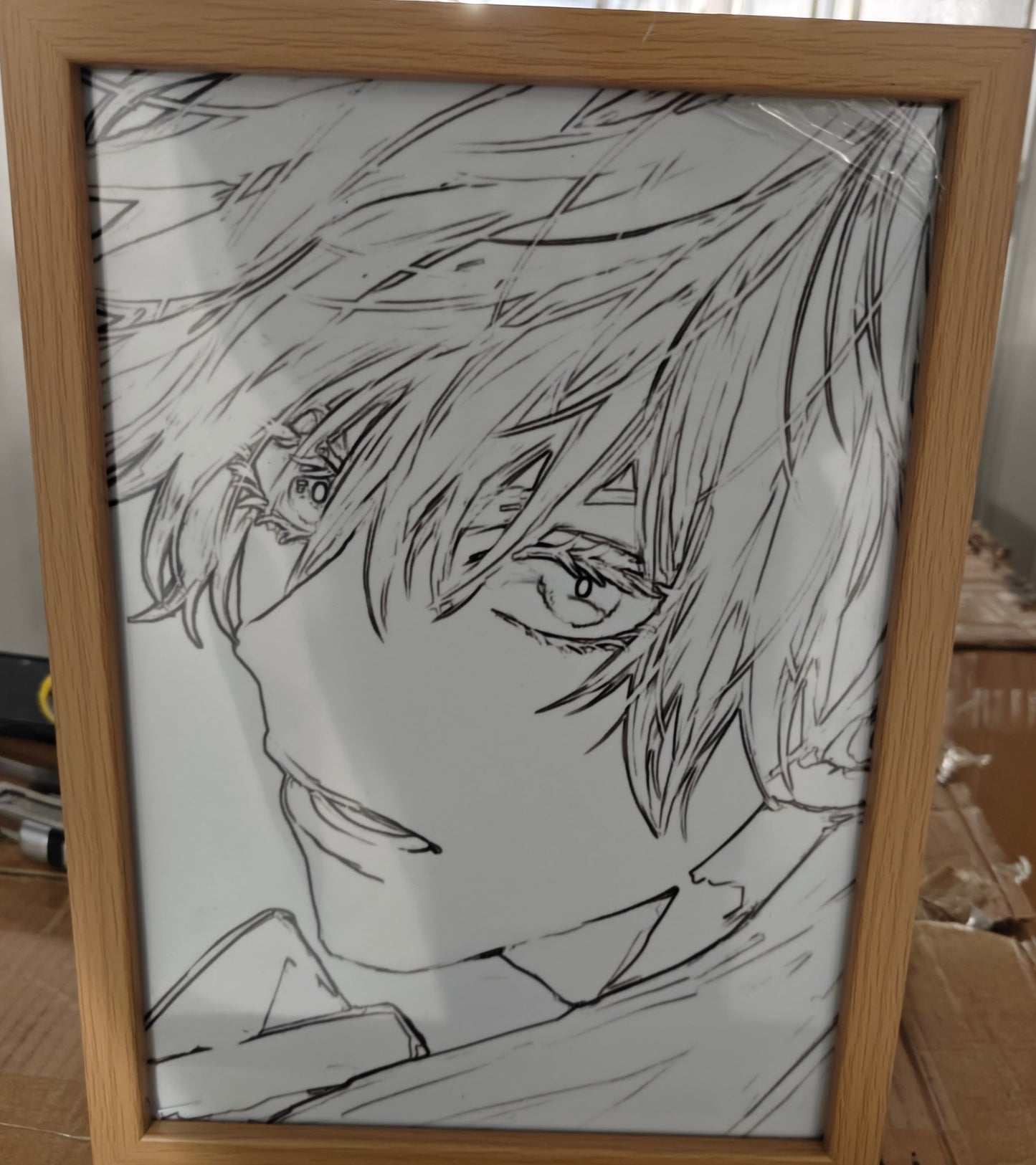 Jujutsu Kaisen -  Gojo Style 4 Light Up Frame Art Portrait