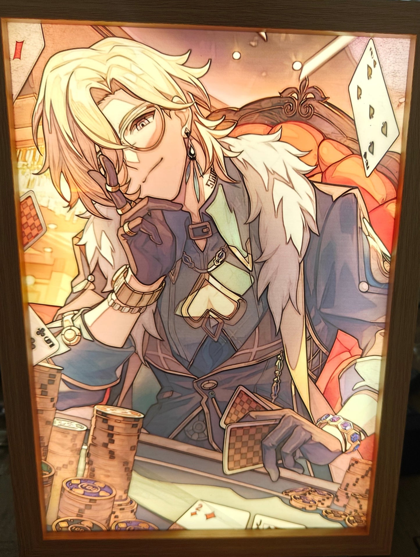 Honkai Star Rail HSR - Aventurine Style 1 Light Up Frame Art Portrait