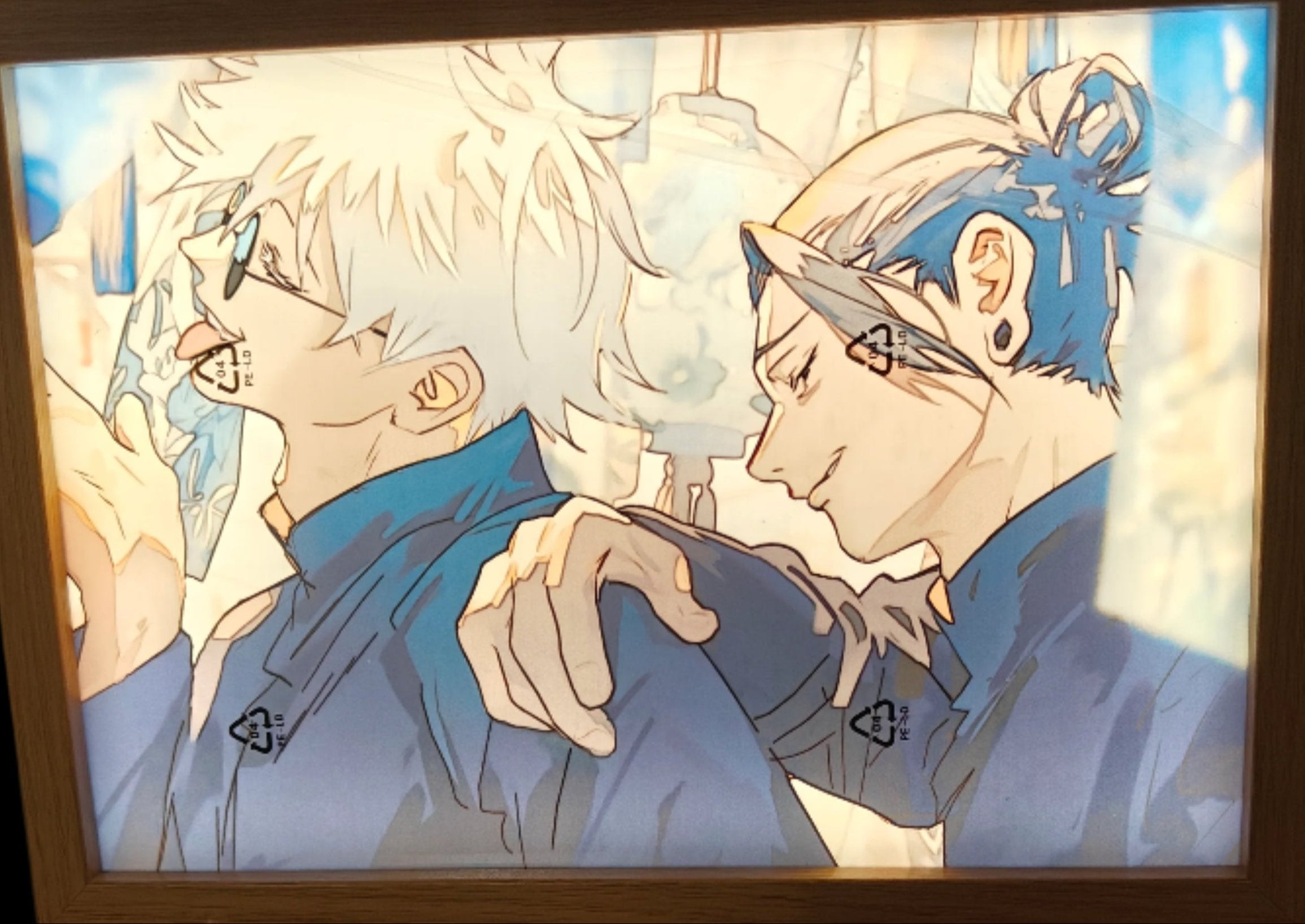 Geto Flying Jujutsu Kaisen - Gojo and Geto Style D Light Up Frame Art Portrait ...