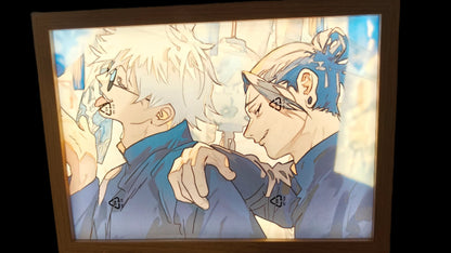 Jujutsu Kaisen - Gojo and Geto Style D Light Up Frame Art Portrait